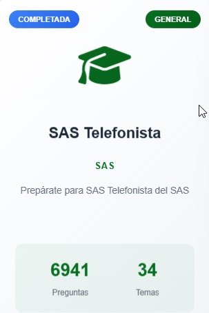 Completado grupo Oposiciones SAS Telefonista